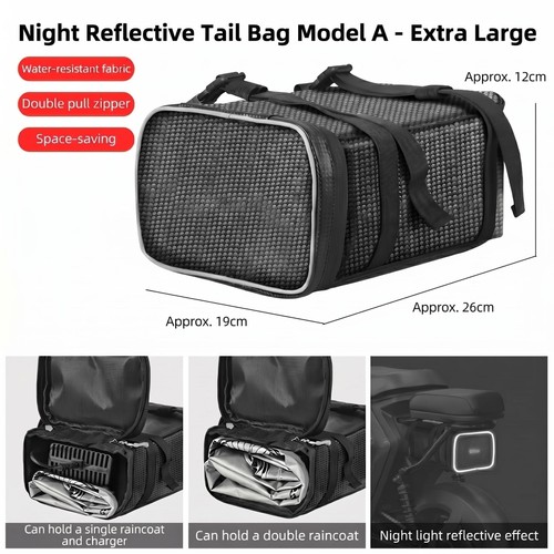 Bike rear seat bag with - bike, multi